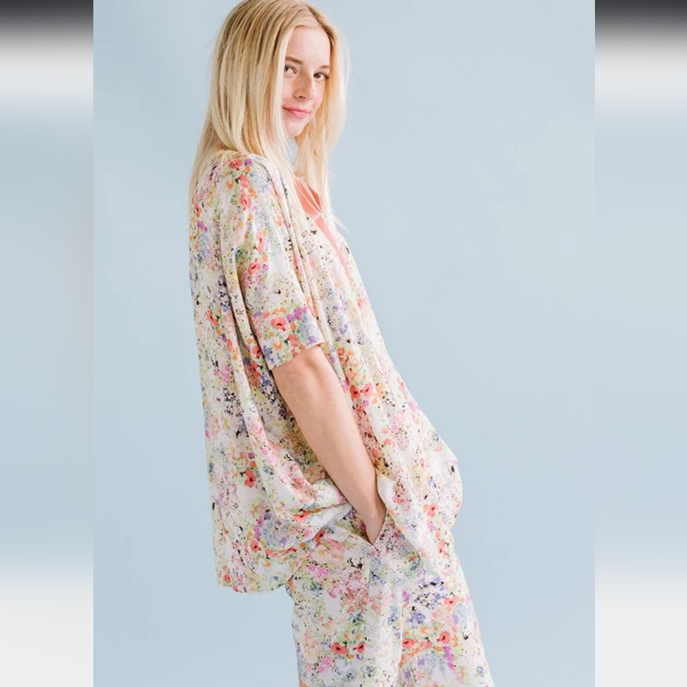 NWT Sonnet James Floral Watercolor Playsuit Set Size XL 14